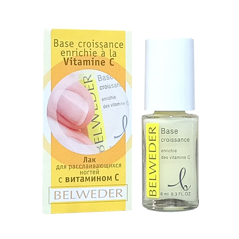 BELWEDER лак для расслпивающихся ногтей с витамином С, 8 мл.