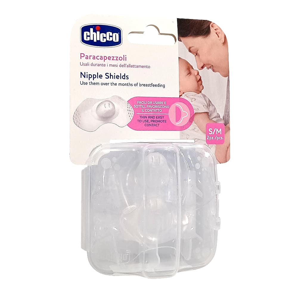 CHICCO защитные силиконовые накладки для кормления размером S-M, №2