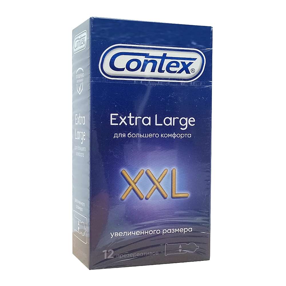 CONTEX Extra Large презервативы увеличенного размера для большего комфорта XXL, №12