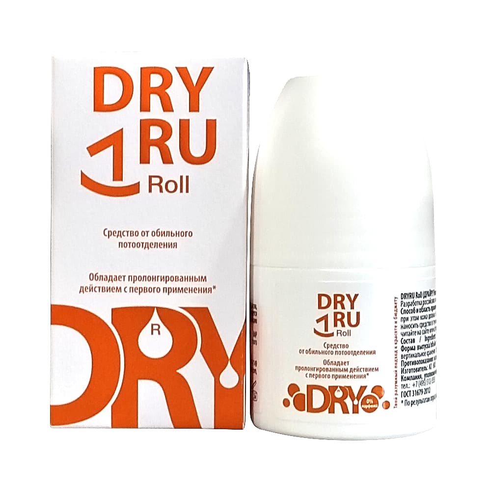 DryRu Roll средство против обильного потоотделения, 50мл