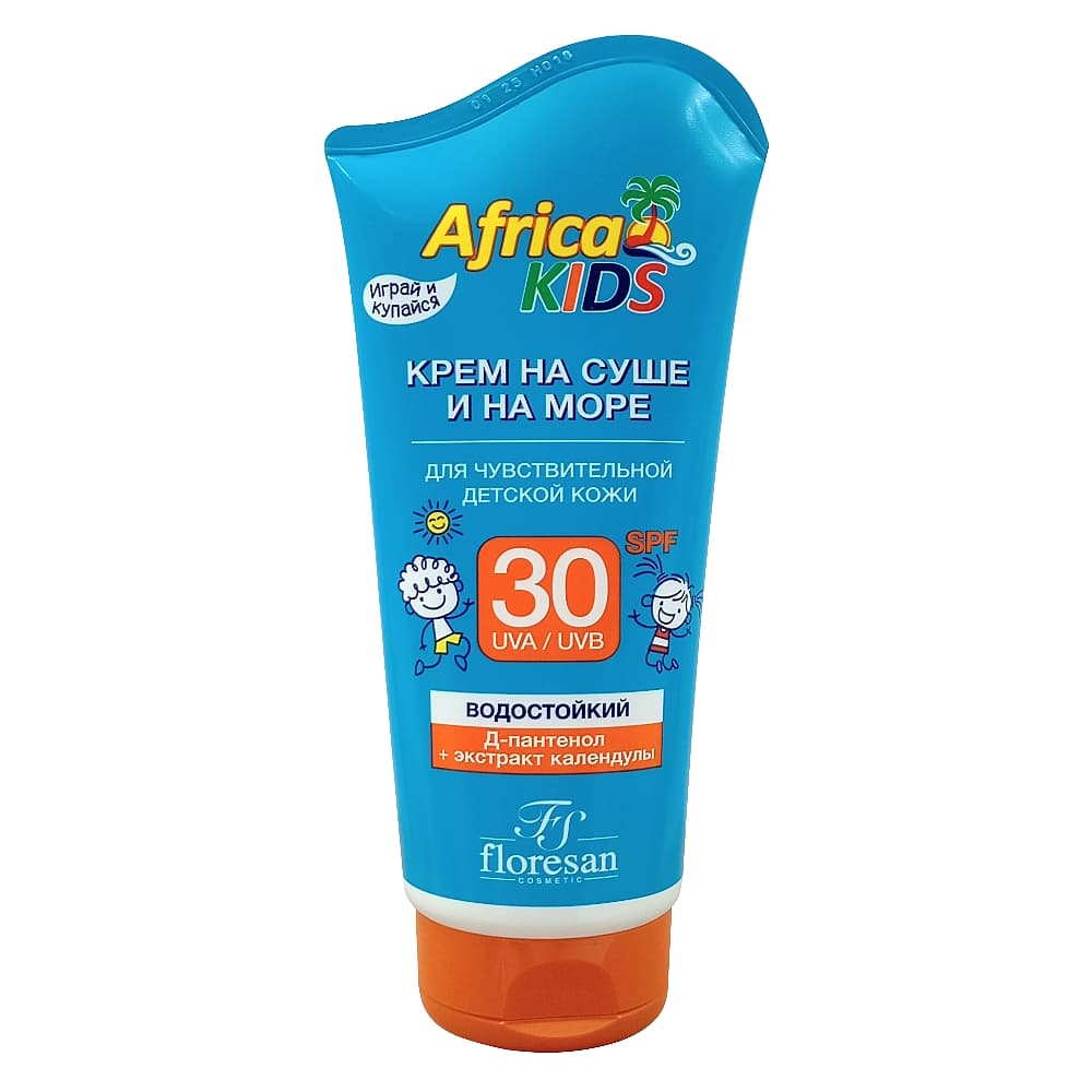 FLORESAN Africa Kids крем для защиты от солнца на суше и на море, SPF 30, 150 мл