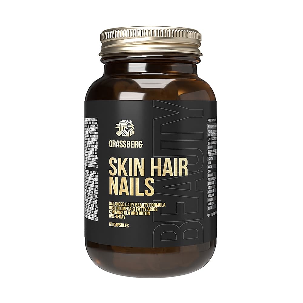 GRASSBERG Кожа, Волосы и Ногти (Skin Hair Nails) капсулы, 60 шт