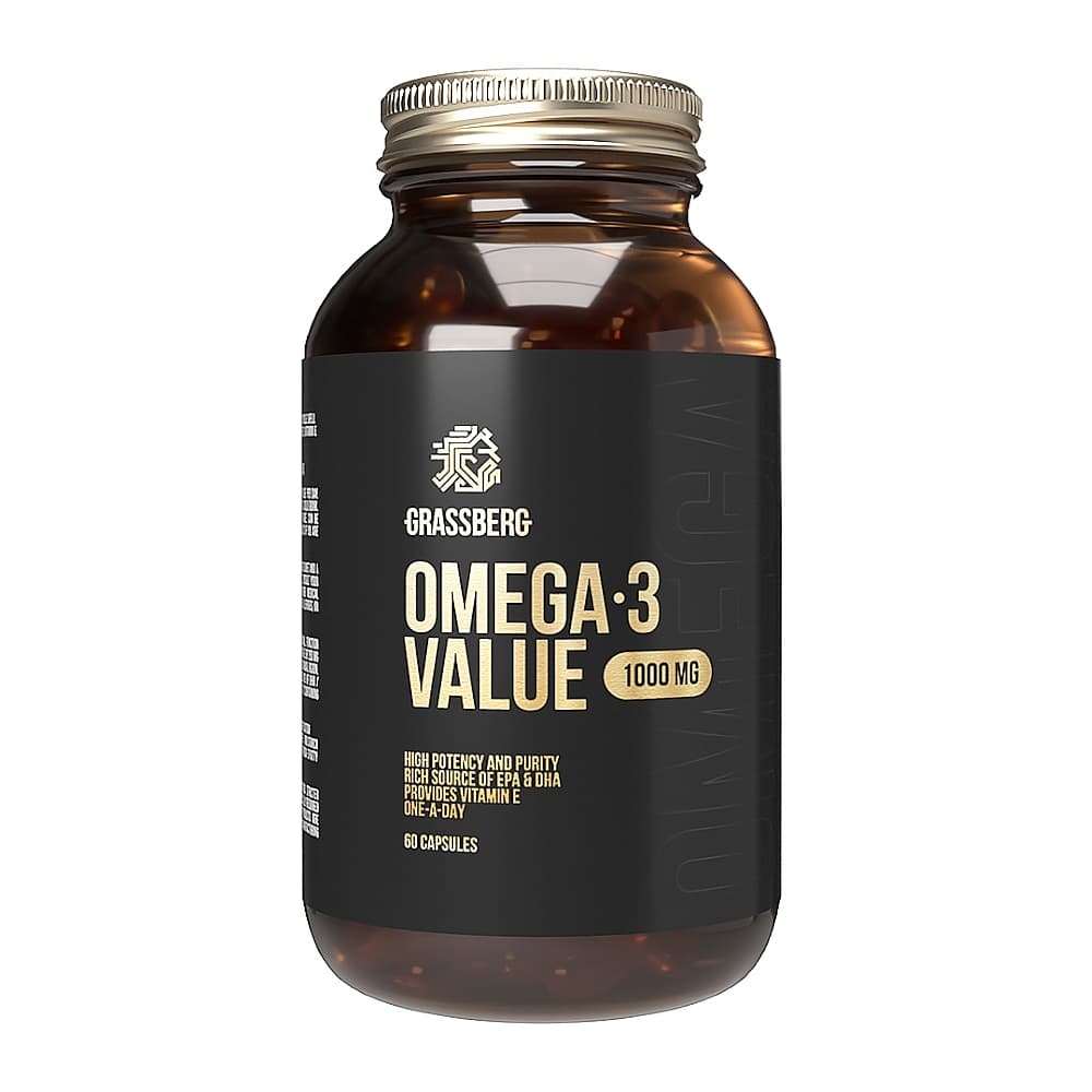 GRASSBERG Омега-3 Вэлью 1000 мг, капсулы 60шт