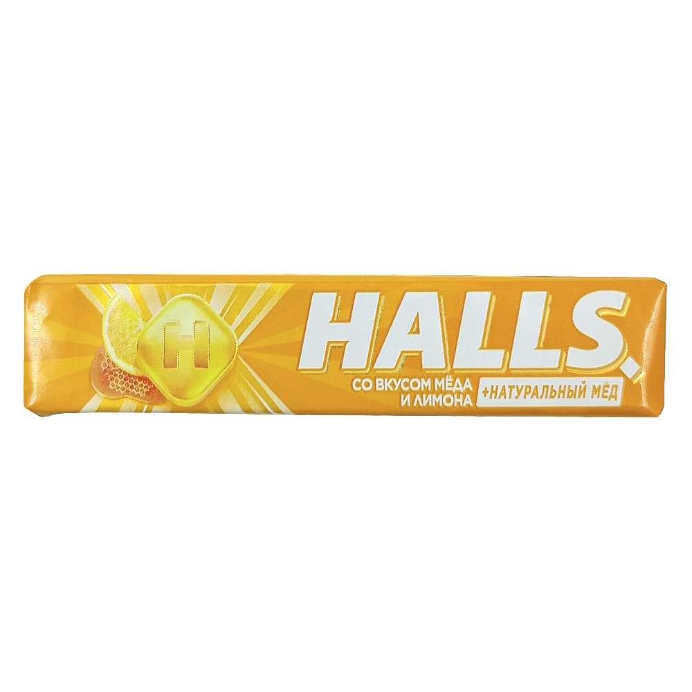Halls леденцы со вкусом мёда и лимона, 25гр