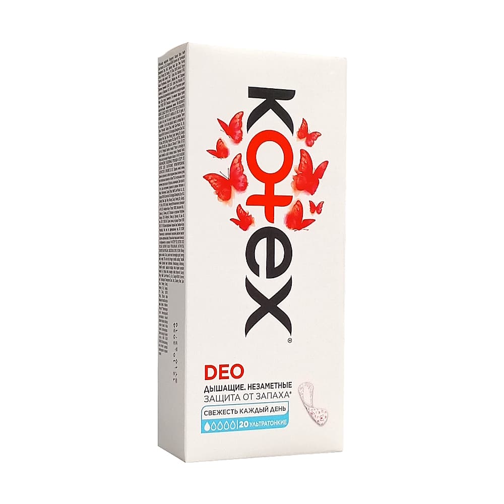 KOTEX Deo ультратонкие ежедневные прокладки, №20