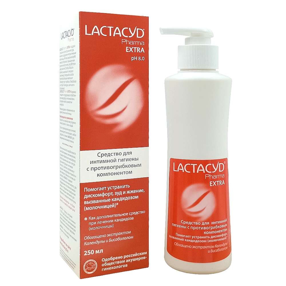 LACTACYD Pharma Extra средство для интимной гигиены с противогрибковым компонентом, 250 мл