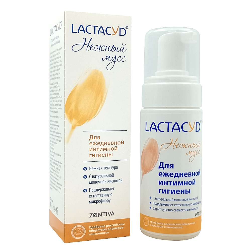 LACTACYD нежный мусс для интимной гигиены, 125 мл.