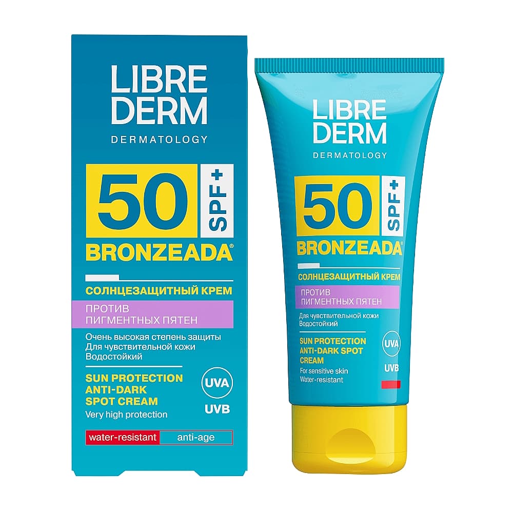 LIBREDERM Bronzeada солнцезащитный крем для лица и тела против пигментных пятен SPF50, 50 мл