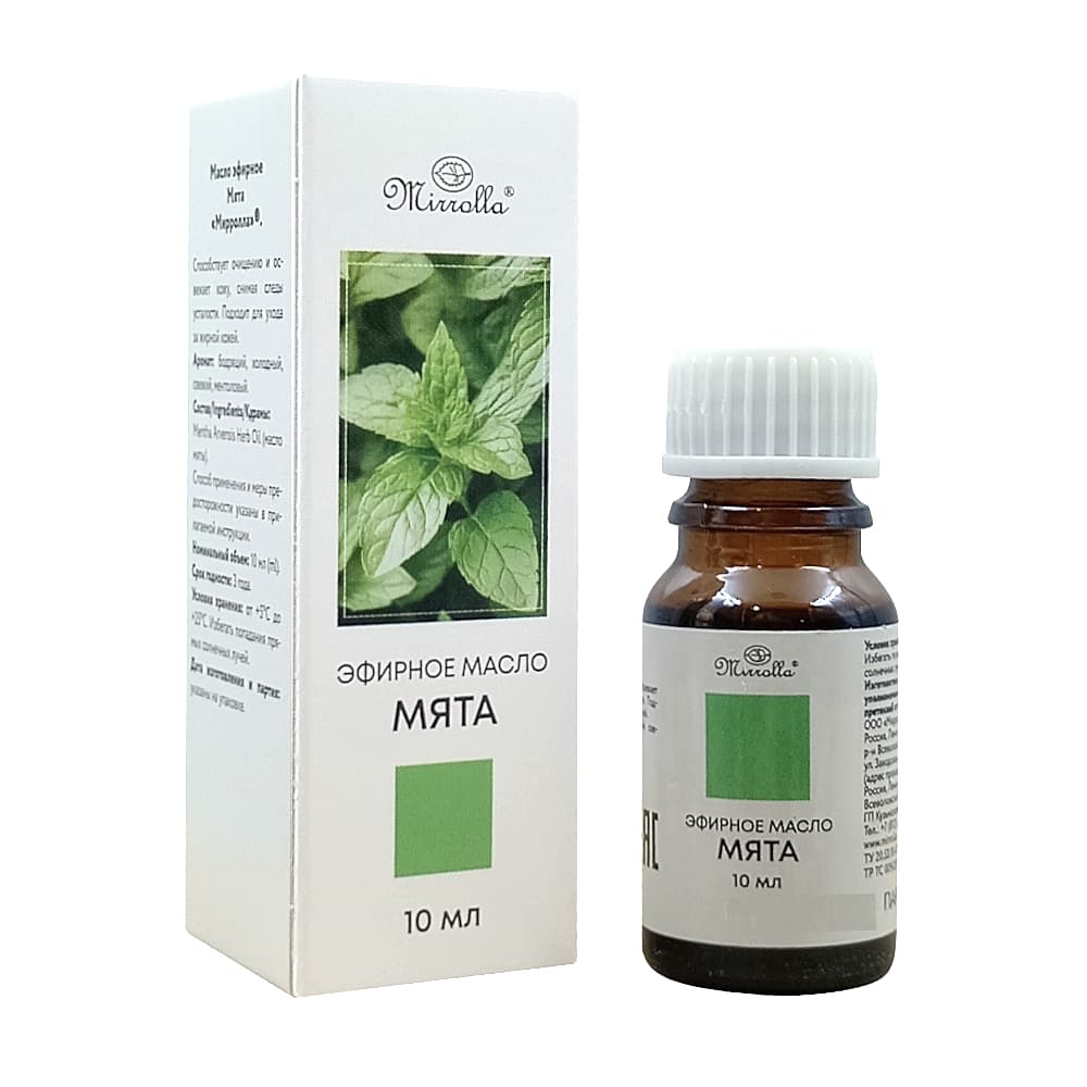 MIRROLLA эфирное масло мяты, 10 мл.