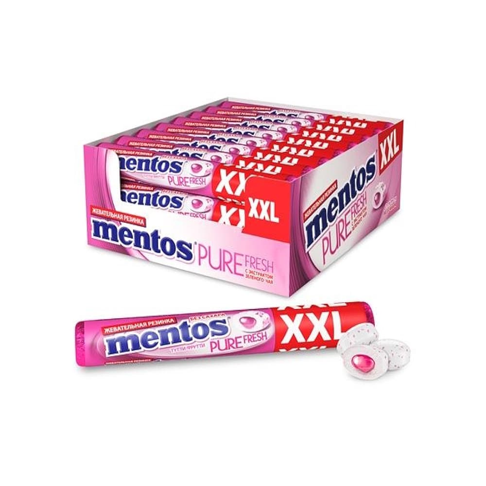 Mentos Pure Fresh жевательная резинка (тутти-фрутти)XXL, 23,3 гр