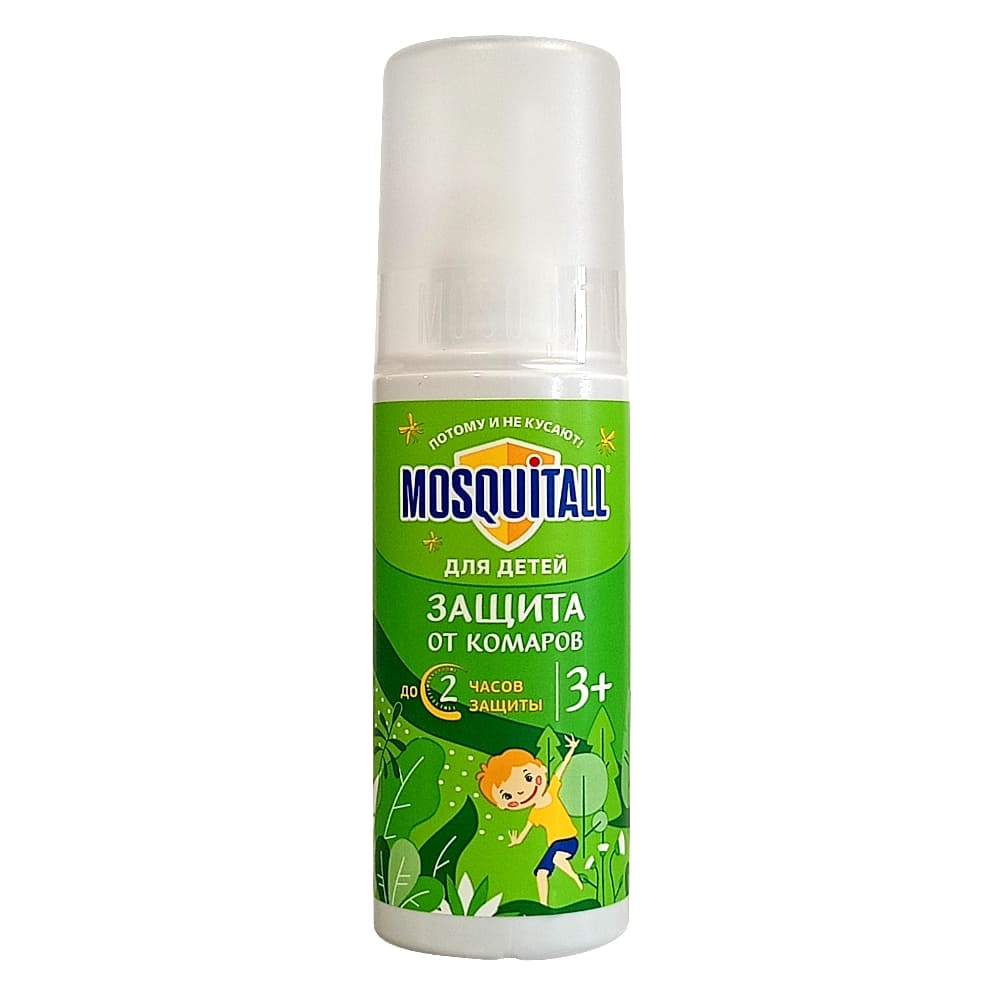 Mosquitall нежная защита для детей спрей от комаров, 100мл