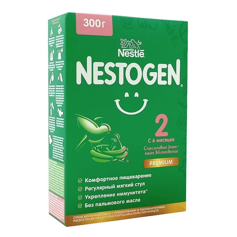 Nestogen 2 сухая молочная смесь с пребиотиками, с 6-ти месяцев, 300 гр