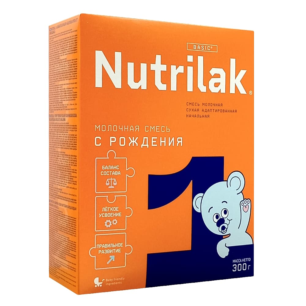 Nutrilak 1 сухая молочная смесь, с рождения, 300 гр