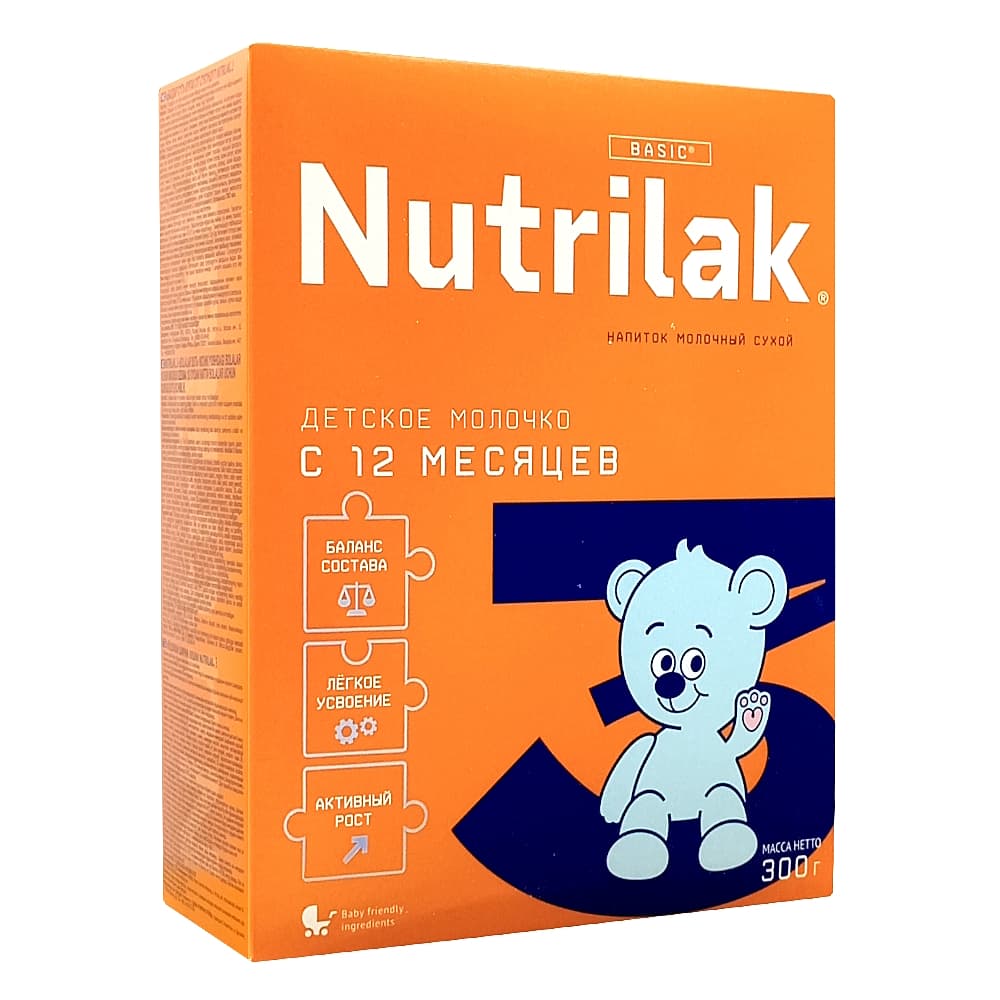Nutrilak 3 сухая молочная смесь с 12-ти месяцев, 300 гр