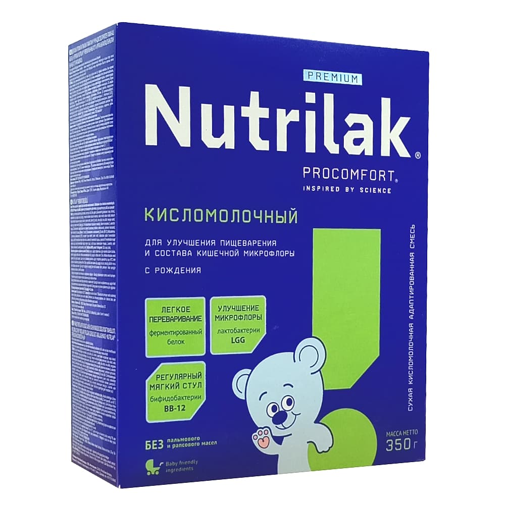 Nutrilak Premium кисломолочный, смесь сухая, с рождения, 350г