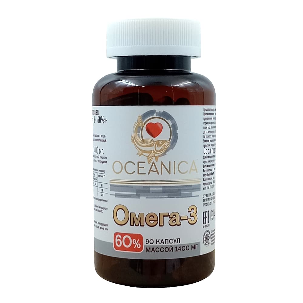 OKEANICA Omega-3 капсулы 1400 мг, 60%, №90