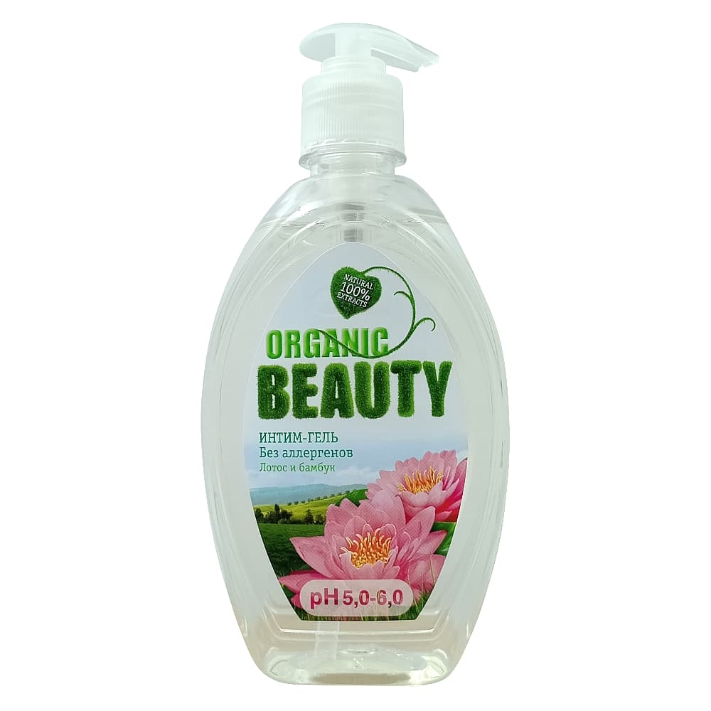Organic Beauty интим-гель для интимной гигиены лотос и бамбук 500 мл