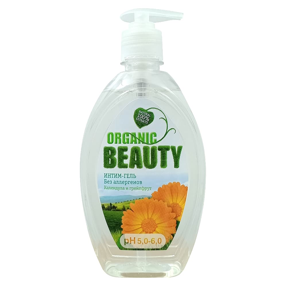 Organic Beauty интим-гель для интимной гигиены, календула и грейпфрут 500 мл