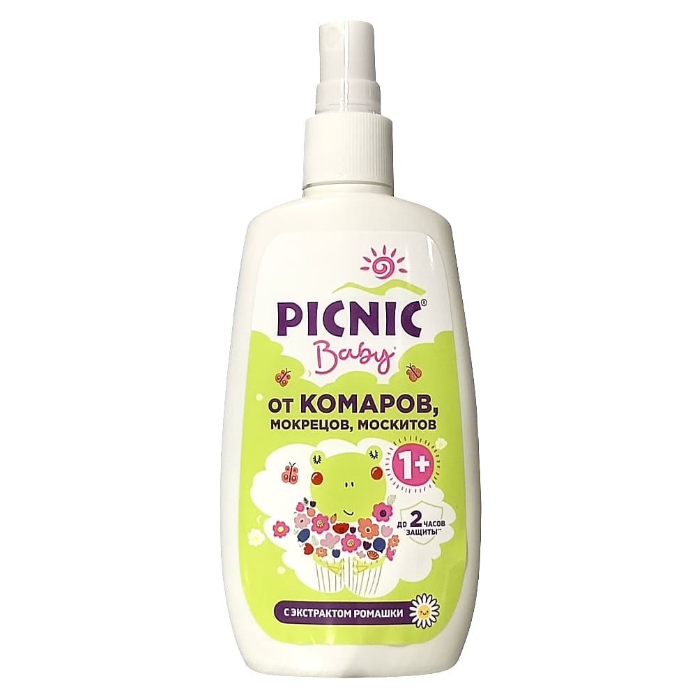 PICNIC BABY спрей от комаров, мокрец, москитов 120мл