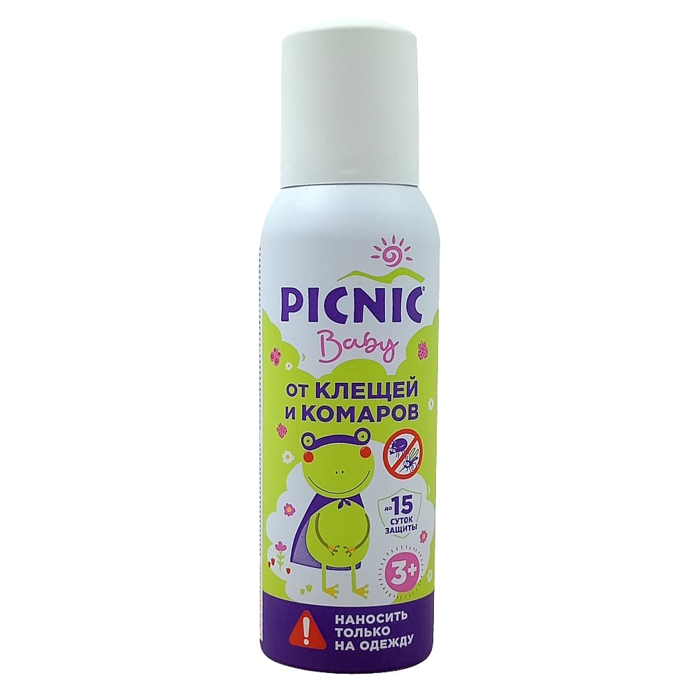 Picnic Baby аэрозоль от клещей и комаров для детей, 125 мл