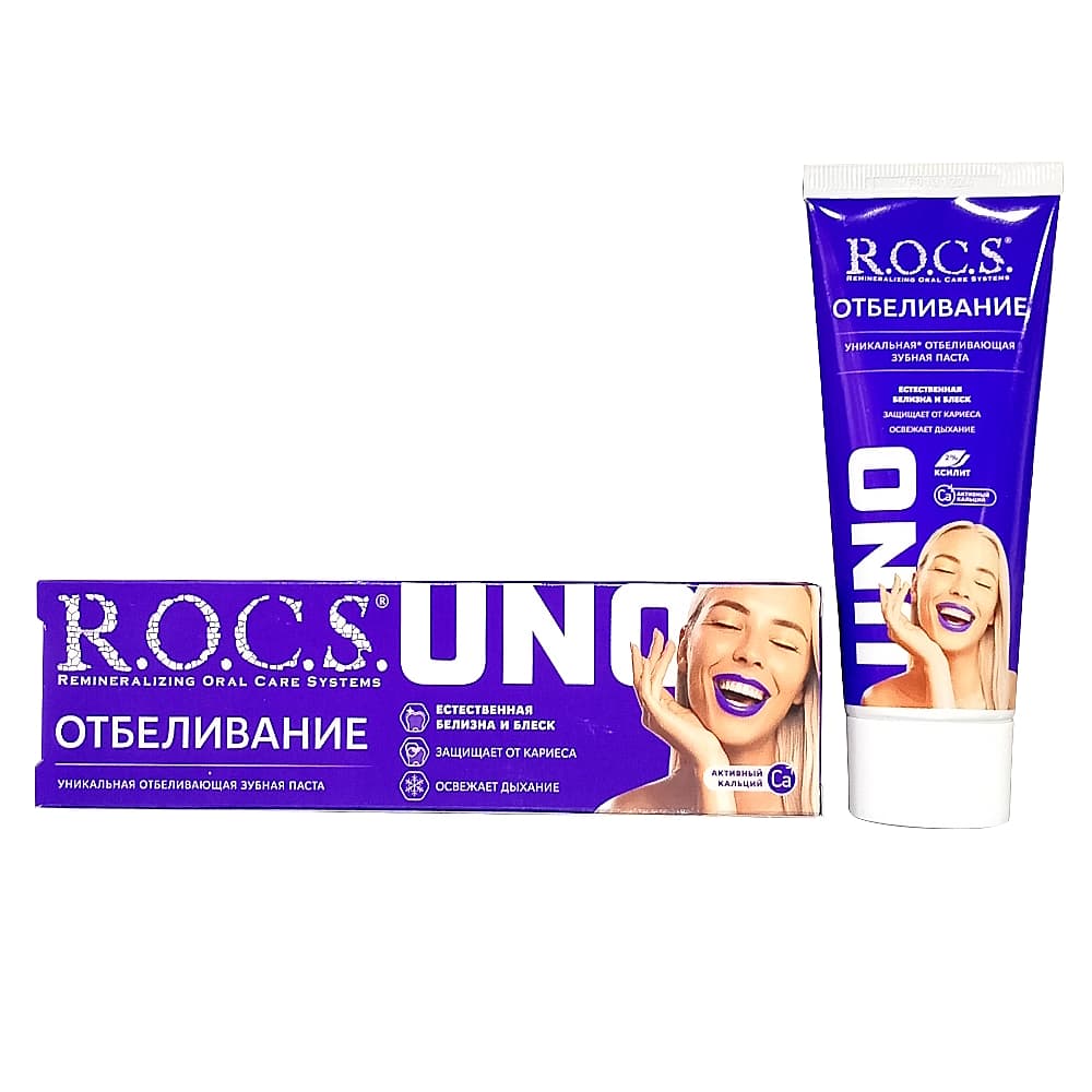ROCS UNO отбеливание, зубная паста, 74гр.