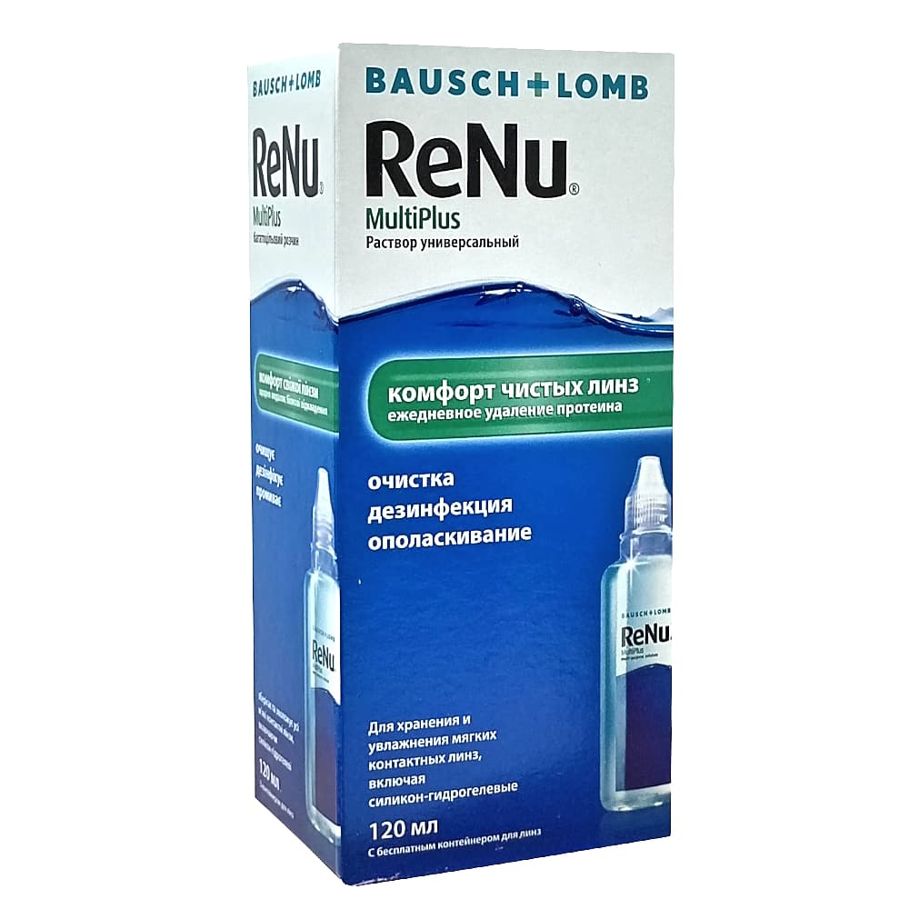 ReNu MultiPlus универсальный раствор для линз 120мл