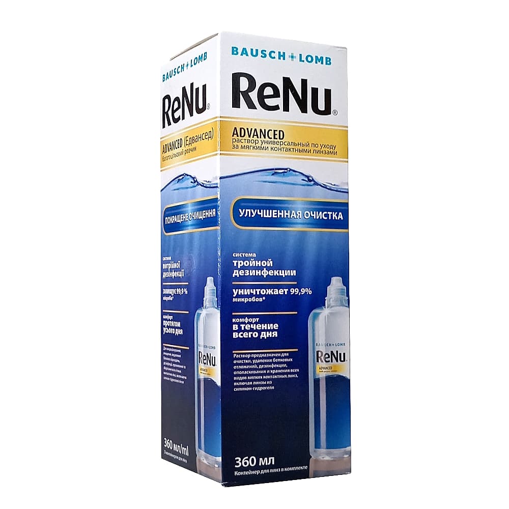 ReNu Аdvanced универсальный раствор для линз, 360 мл