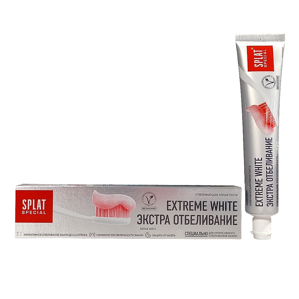 SPLAT Special EXTREME WHITE профессиональная отбеливающая зубная паста, 75мл
