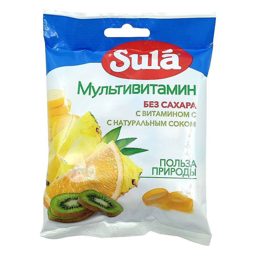 SULA леденцы с мультивитаминами, 60 гр