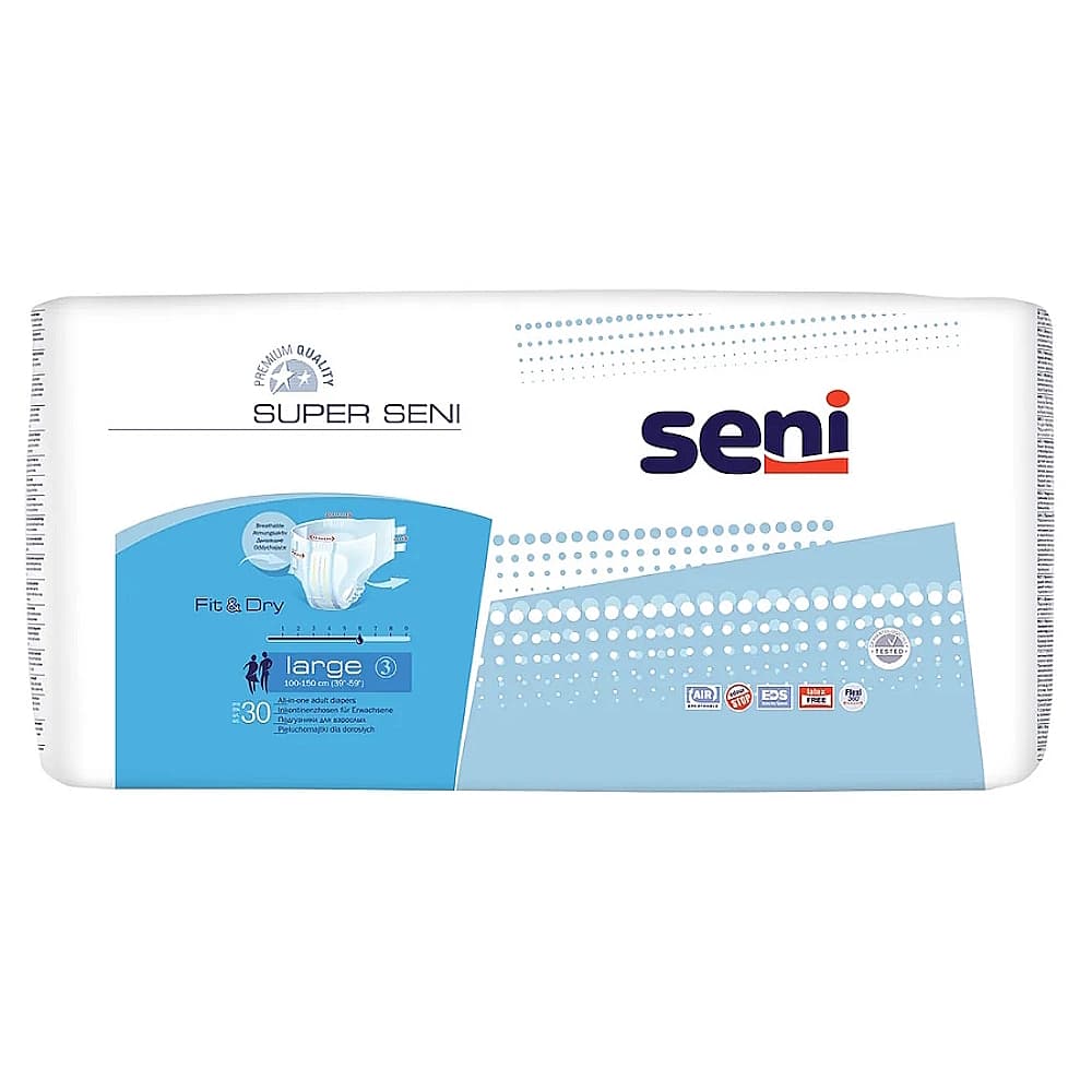 Seni Super Подгузники для взрослых, L, 30 шт.
