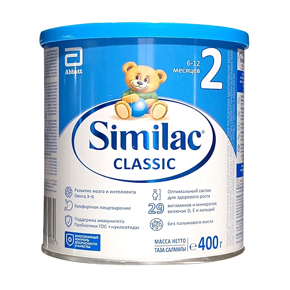Similac Classic 2, сухая молочная смесь для детей с 6-ти месяцев, 400 г