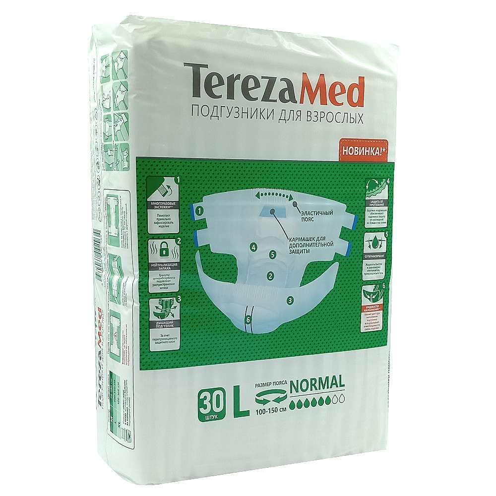 Tereza Med Normal подгузники для взрослых L, 30 шт
