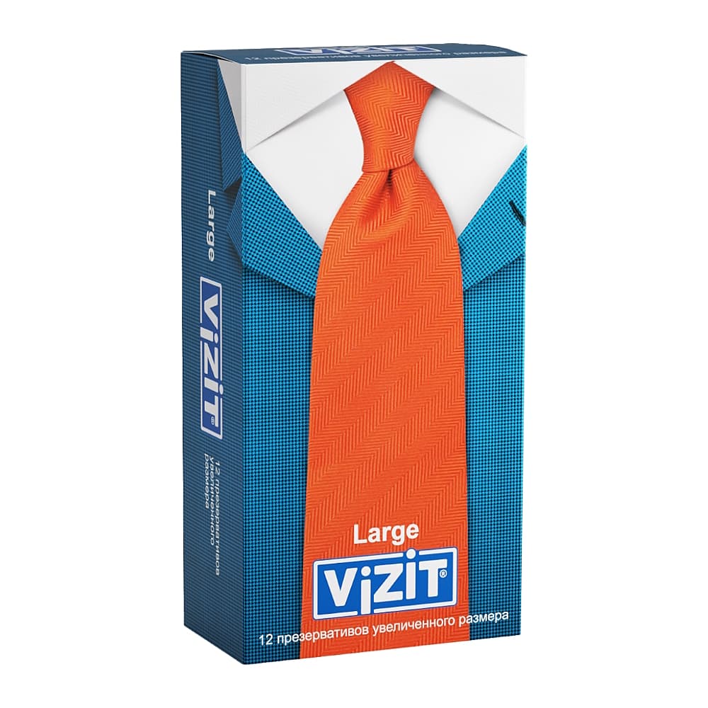 VIZIT презервативы увеличенного размера, №12
