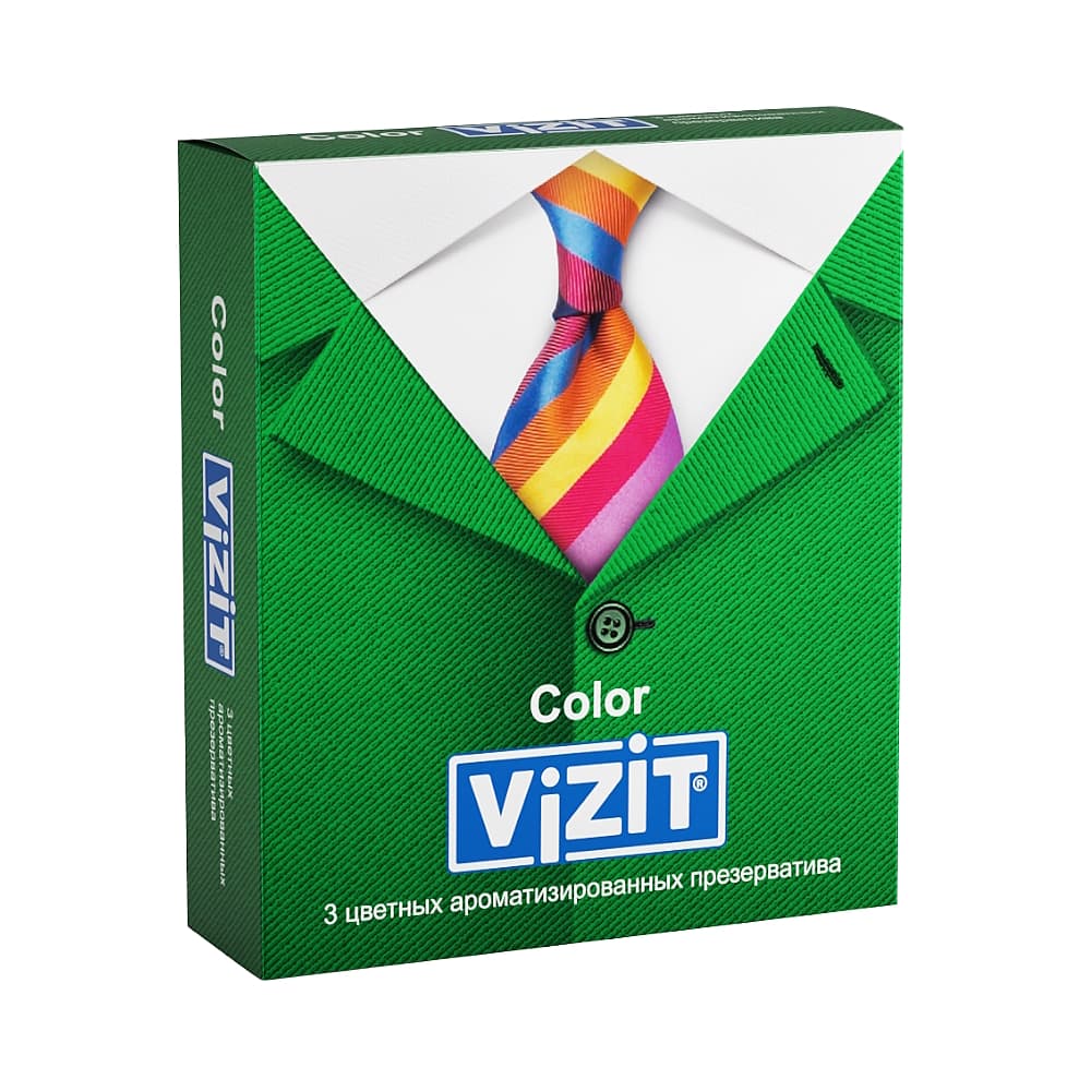VIZIT презервативы цветные, ароматизированные №3