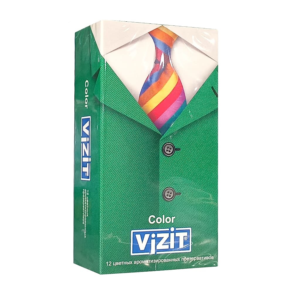 VIZIT презервативы цветные, ароматизированные 12шт
