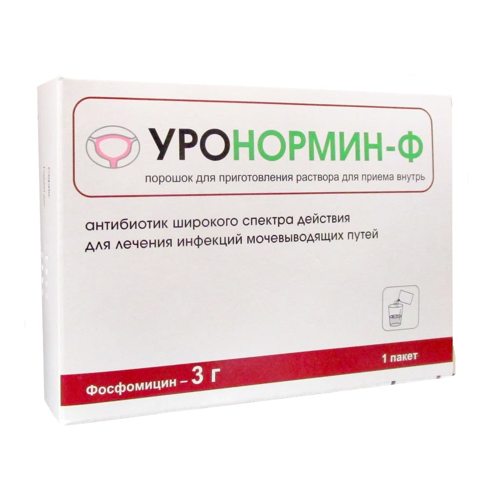 Уронормин-Ф порошок для приг. раствора в пак. 3 г, 1 шт
