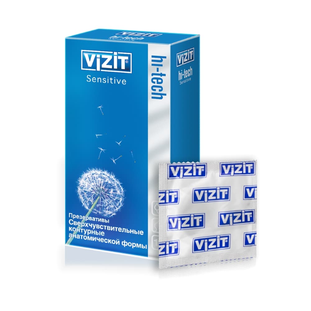 VIZIT Презервативы HI-TECH sensitive, 12 шт