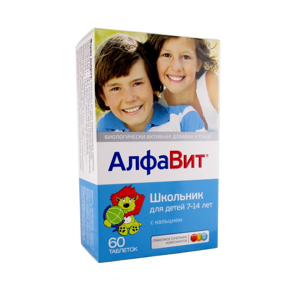 АлфаВит Школьник таблетки, 60 шт