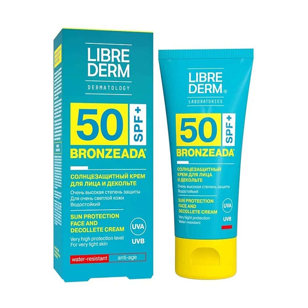 LIBREDERM Bronzeda солнцезащитный крем для лица и декольте, SPF 50, 50мл
