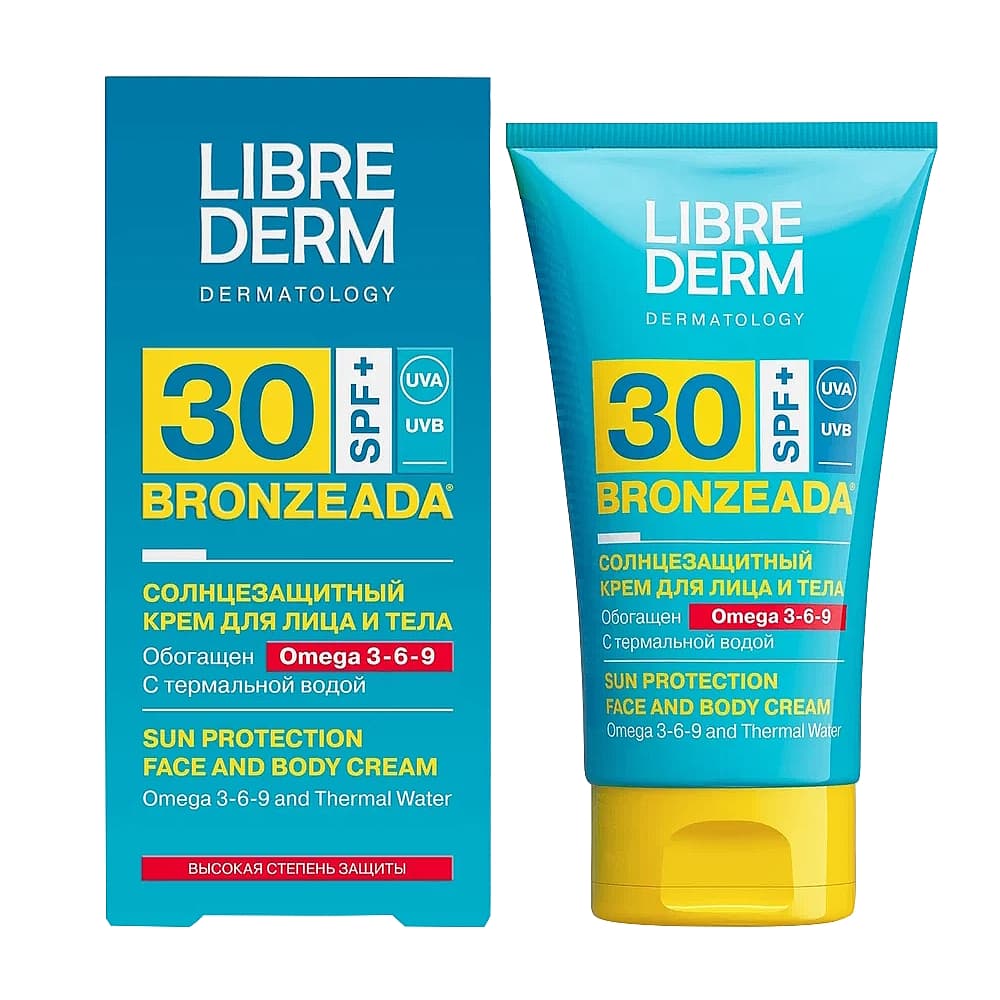 LIBREDERM Bronzeada солнцезащитный крем для лица и декольте SPF30, 50 мл