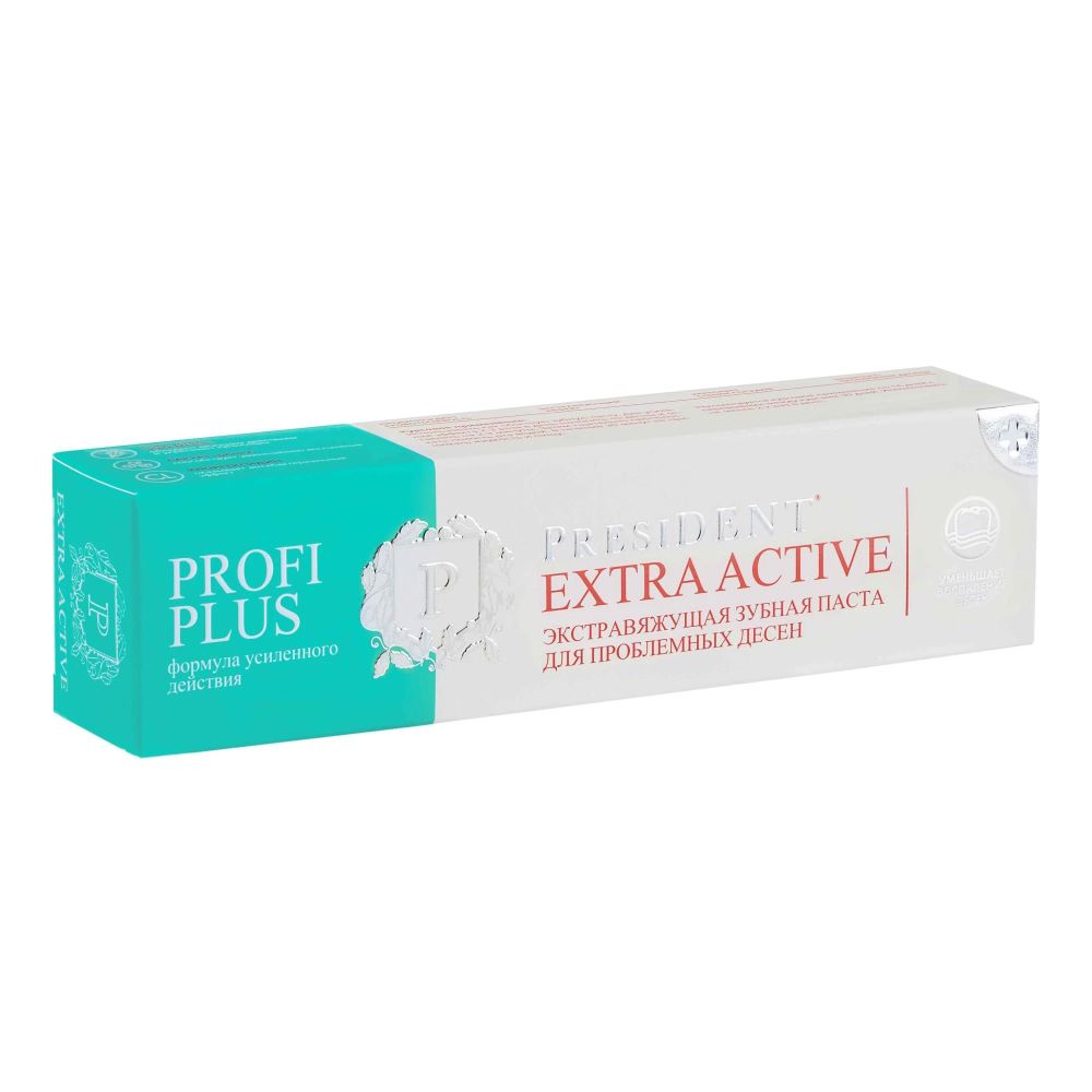 Президент Profi Plus Extra active экстравяжущая зубная паста, 30 мл