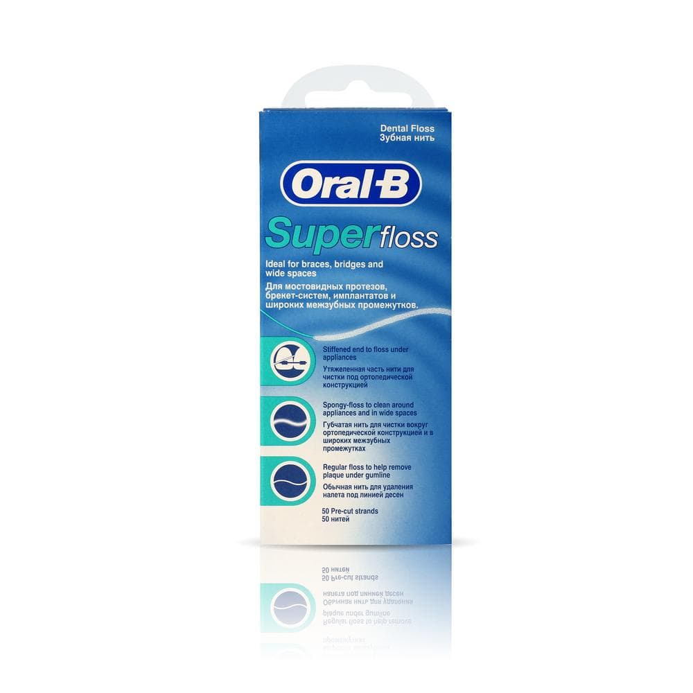Oral-B Зубная нить Super Floss, 50м
