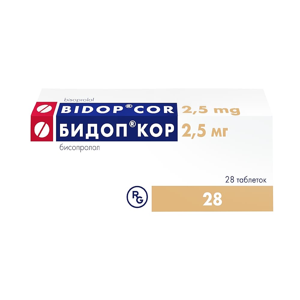 Бидоп Кор 2,5 мг, 28 шт, таблетки