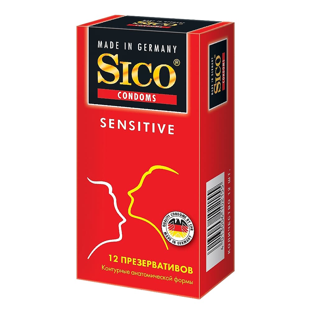 SICO SENSITIVE Презервативы контурные анатомической формы, 12 шт