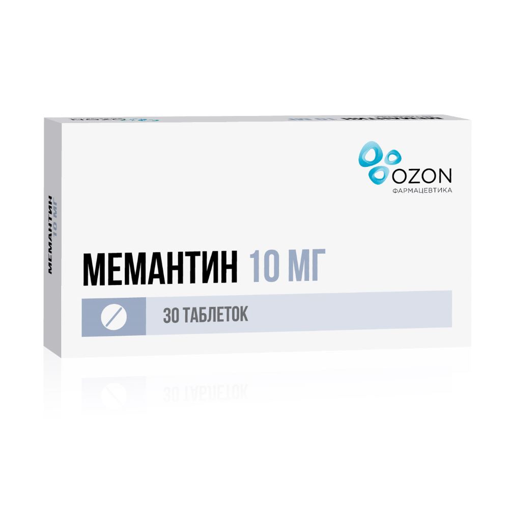 Мемантин таблетки 10 мг, 30 шт.
