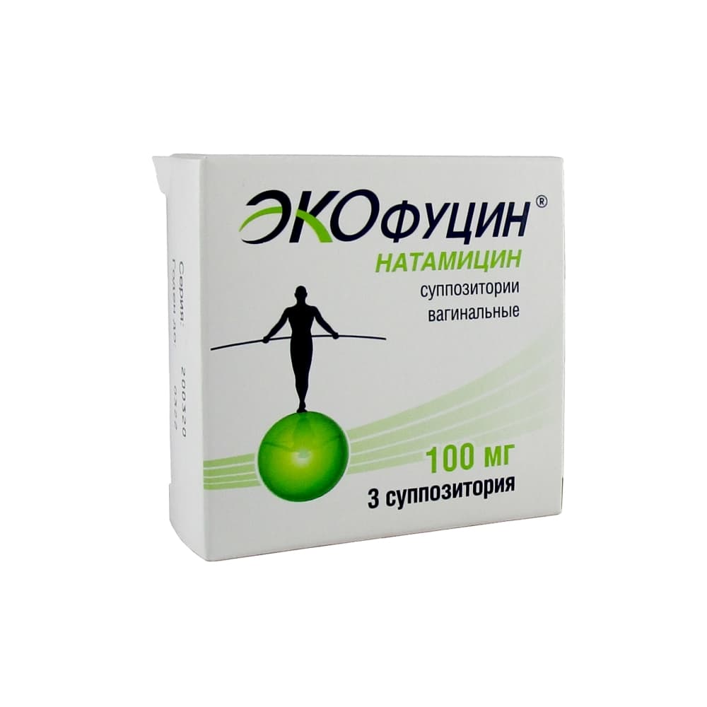 Экофуцин суппозитории ваг. 100 мг, 3 шт.