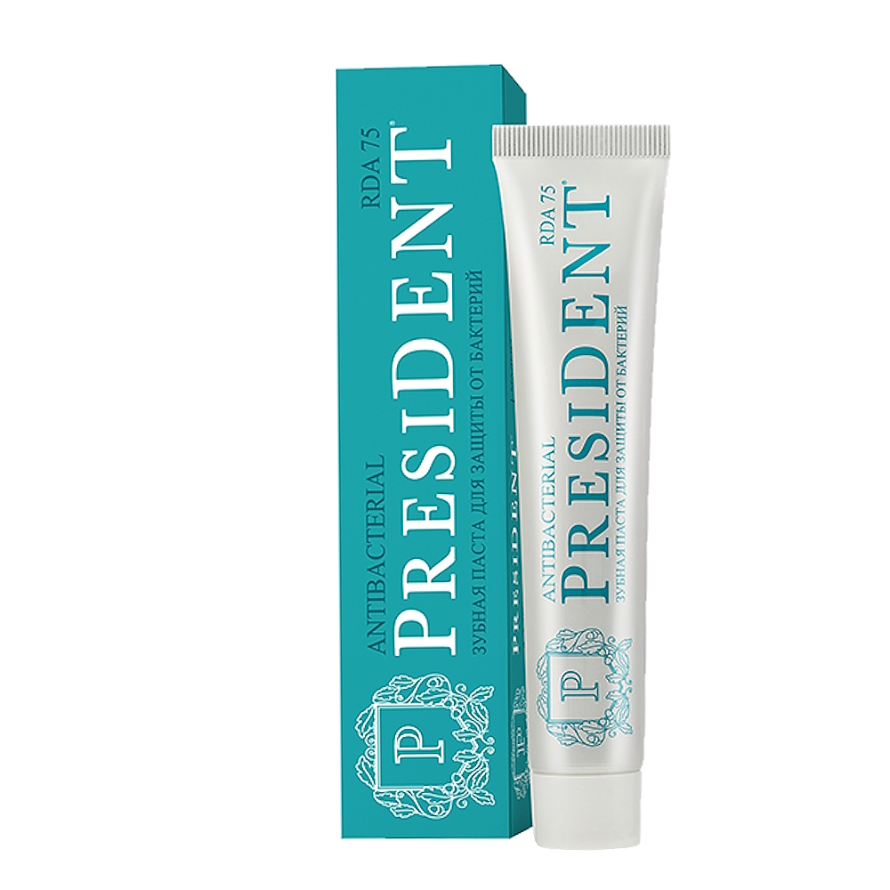 PRESIDENT Antibacterial зубная паста, 50 мл.