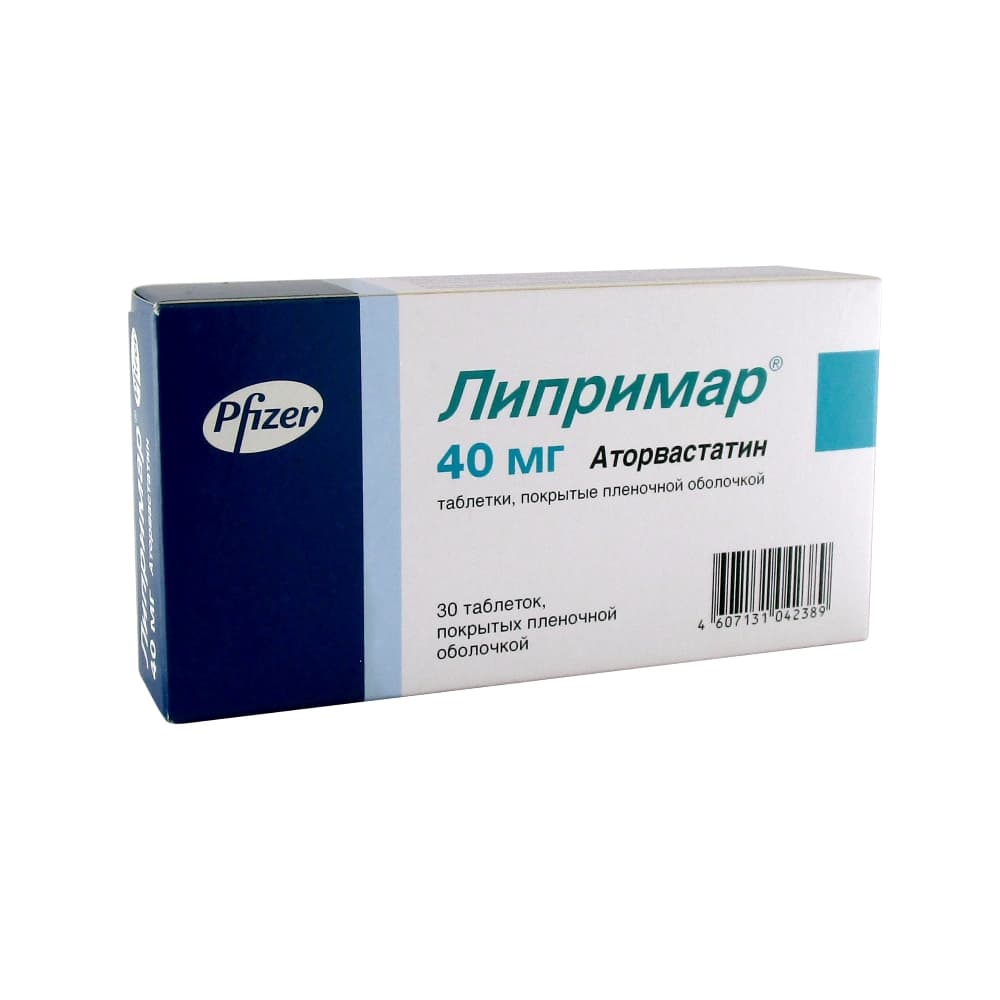 Липримар таблетки п.п.о. 40 мг, 30 шт