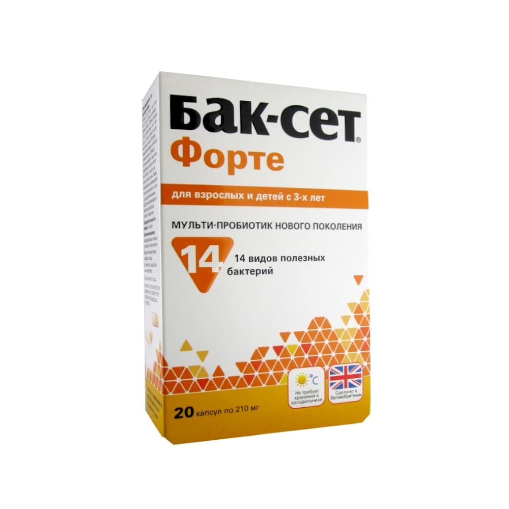 БАК-СЕТ Форте капсулы 210 мг, 20 шт.
