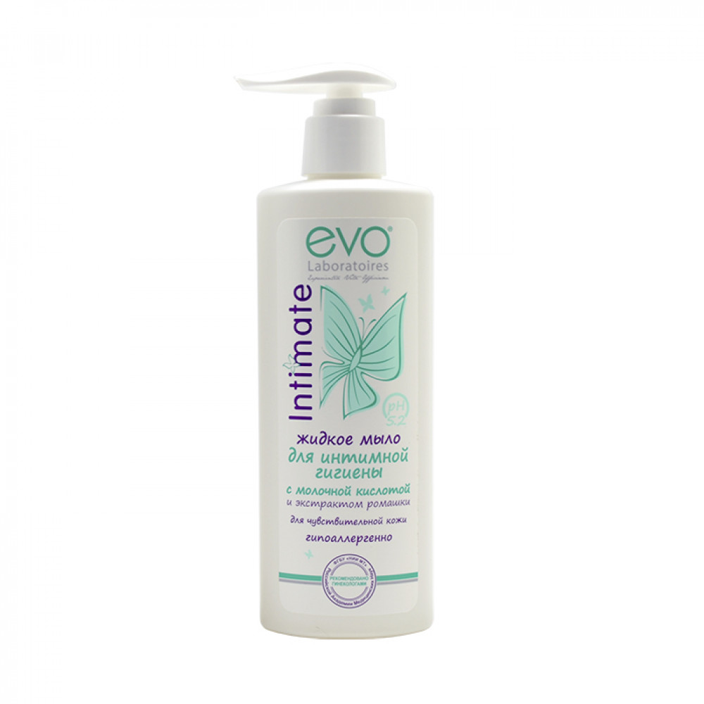 EVO Мыло жидкое для интимной гигиены чувствительной кожи, 200 мл